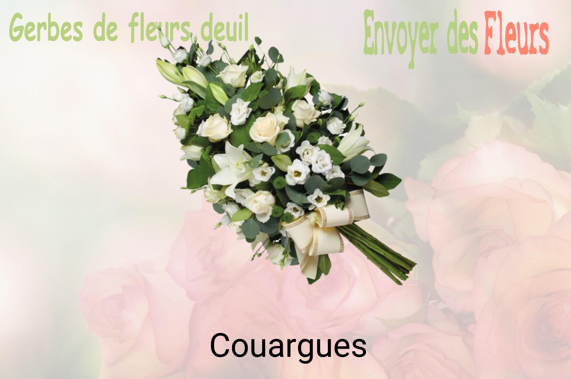 Gerbe de fleurs de deuil livrée à Couargues
